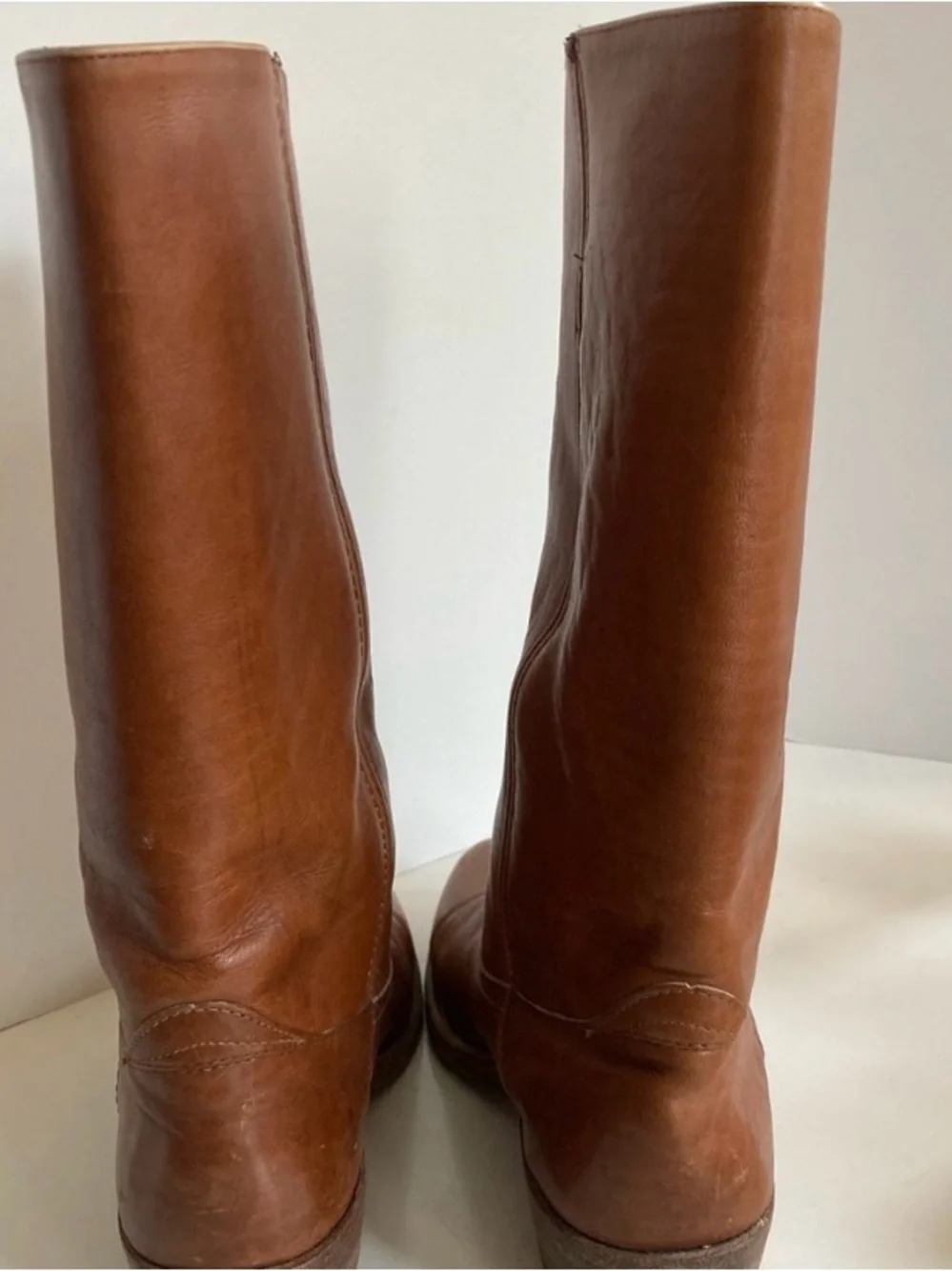Vintage FRYE Brown Leather Heeled Campus Boots Men’s Size 11